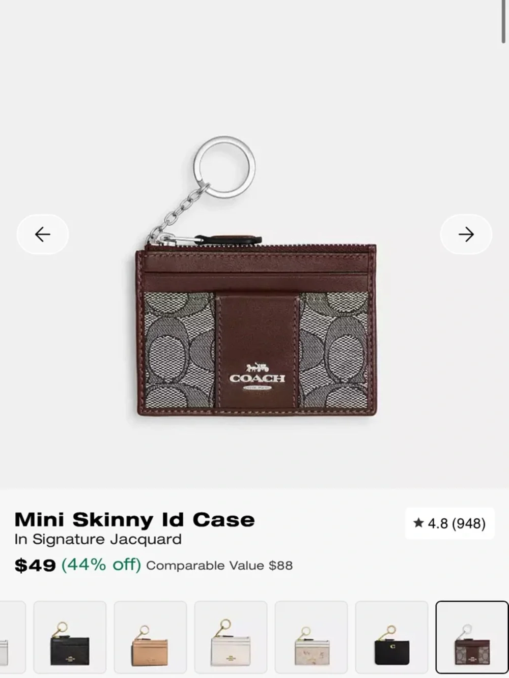 Coach Mini Skinny Id Case - Picture 3 of 3